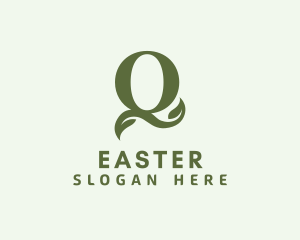 Organic Boutique Letter Q  Logo
