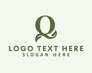 Organic Boutique Letter Q  Logo