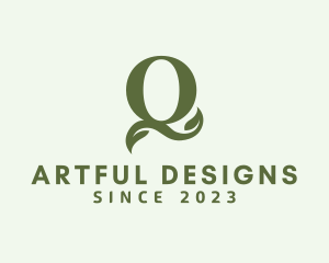 Organic Boutique Letter Q  logo design