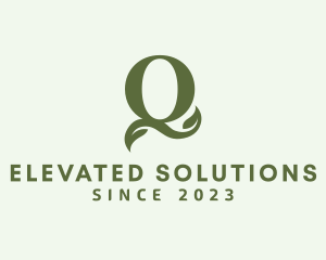 Organic Boutique Letter Q  logo design