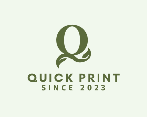 Organic Boutique Letter Q  logo design