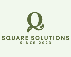 Organic Boutique Letter Q  logo design