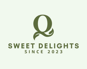 Organic Boutique Letter Q  logo design