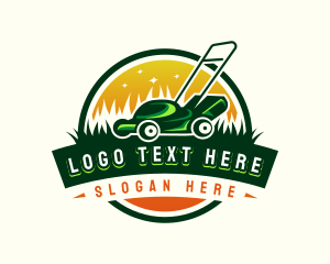 Lawn Mower - Grass Cutter Gardening logo design