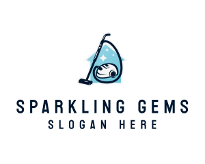 Vacuum Sparkle Housekeeping logo design