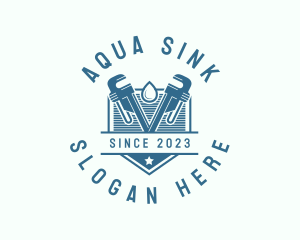 Sink - Repair Plumbing Wrench logo design