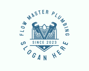 Plumbing - Repair Plumbing Wrench logo design
