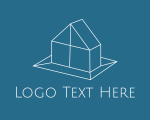 Architect - Geometric House Real Estate logo design