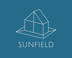 Building - Geometric House Real Estate logo design