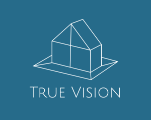 Real - Geometric House Real Estate logo design