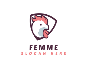 Rooster Chicken Hen logo design