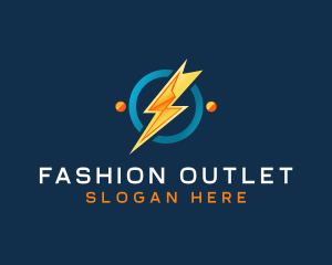 Outlet - Lightning Spark Outlet logo design