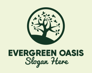 Arboretum - Green Tree Globe logo design