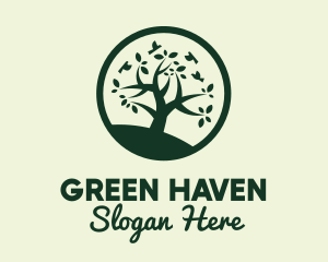 Green Tree Globe logo design