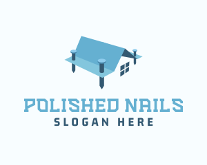 House Roof Nail logo design