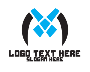Futuristic - Futuristic M symbol logo design
