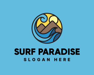 Mountain Wave Surf logo design