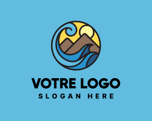 Mirage - Mountain Wave Surf logo design