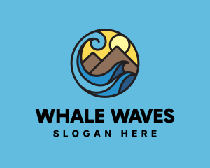 Mountain Wave Surf logo design