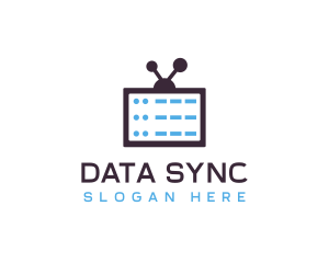 Data Servers TV logo design