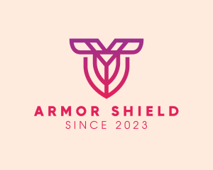 Shield Armor Letter Y logo design