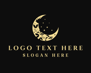 Mystical - Cosmic Moon Astronomy logo design