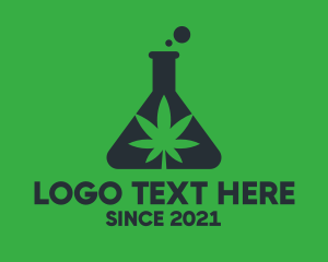 Smoke - Green Flask Cannabis logo design