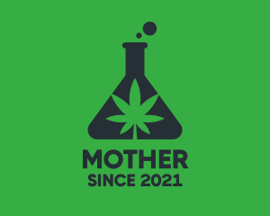 Oil - Green Flask Cannabis logo design