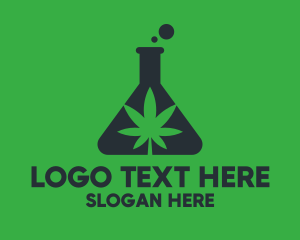 Green Flask Cannabis Logo