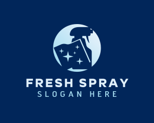 Housekeeper Spray Bottle logo design