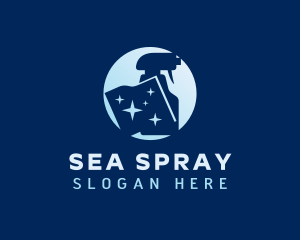 Housekeeper Spray Bottle logo design