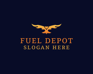 Gasoline - Blazing Fire Phoenix logo design