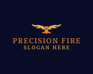 Blazing Fire Phoenix logo design