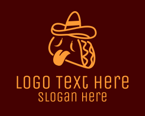 Burrito - Orange Spicy Taco logo design