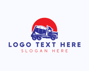 Vehicle - Truck Cement Construction logo design