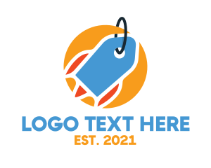 Tag - Label Space Rocket logo design