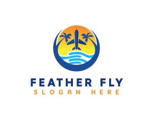 Flying Plane Beach logo design