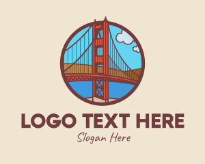 America - San Francisco Bay Bridge logo design