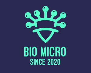 Microbiology - Virus Protection Shield logo design