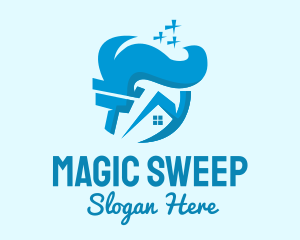 Blue House Sweep logo design