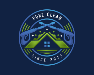 Pressure Wash House Cleaning logo design