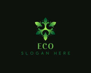 Organic Eco Leaf logo design