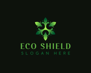 Organic Eco Leaf logo design