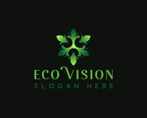 Organic Eco Leaf logo design