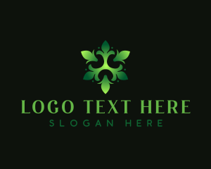 Vegan - Organic Eco Leaf logo design