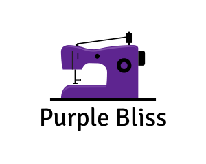 Purple Sewing Machine logo design