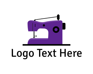 Sewing - Purple Sewing Machine logo design