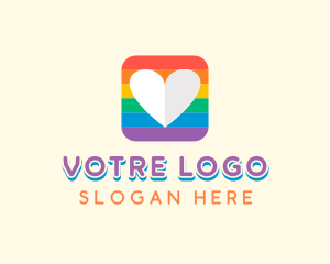 Rainbow Heart Pride Logo
