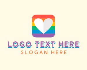 Rainbow Box Heart Logo
