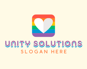 Diversity - Rainbow Heart Pride logo design